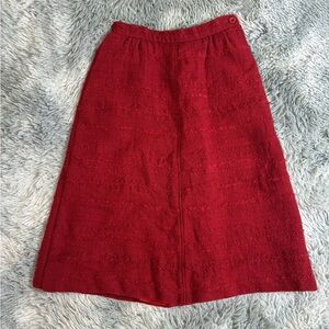 Vintage 70s/80s JAEGER  100% Wool Boucle Knit Skirt
